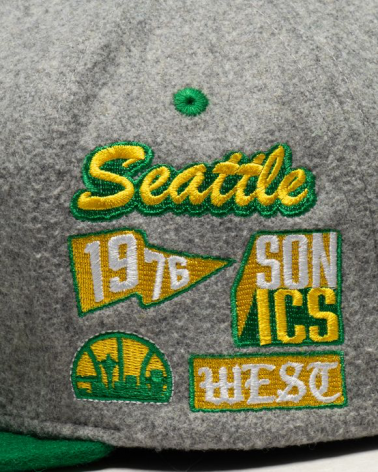 Mitchell & Ness - NBA Melton Patch Snapback Seattle Sonics - Grey