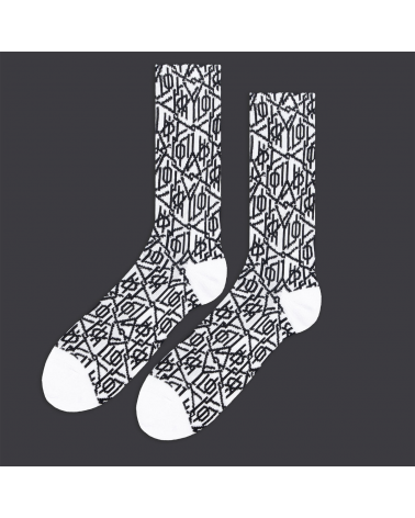 Dolly Noire - Monogram Socks - White