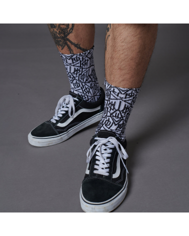 Dolly Noire - Monogram Socks - White