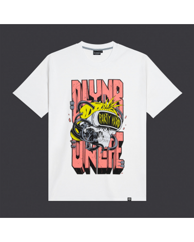 Dolly Noire - Party Hard Skull Tee - White