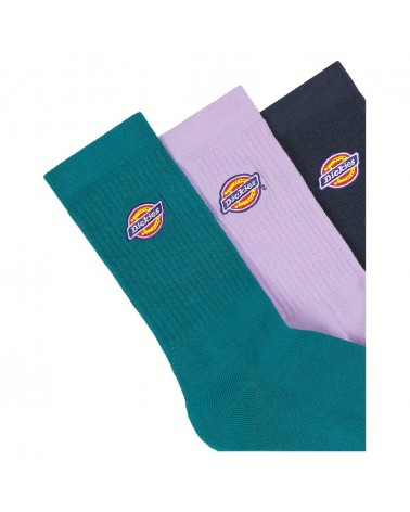 Dickies Life - Valley Grove 3-Pack Socks - Pacific Green / Lavender / Navy