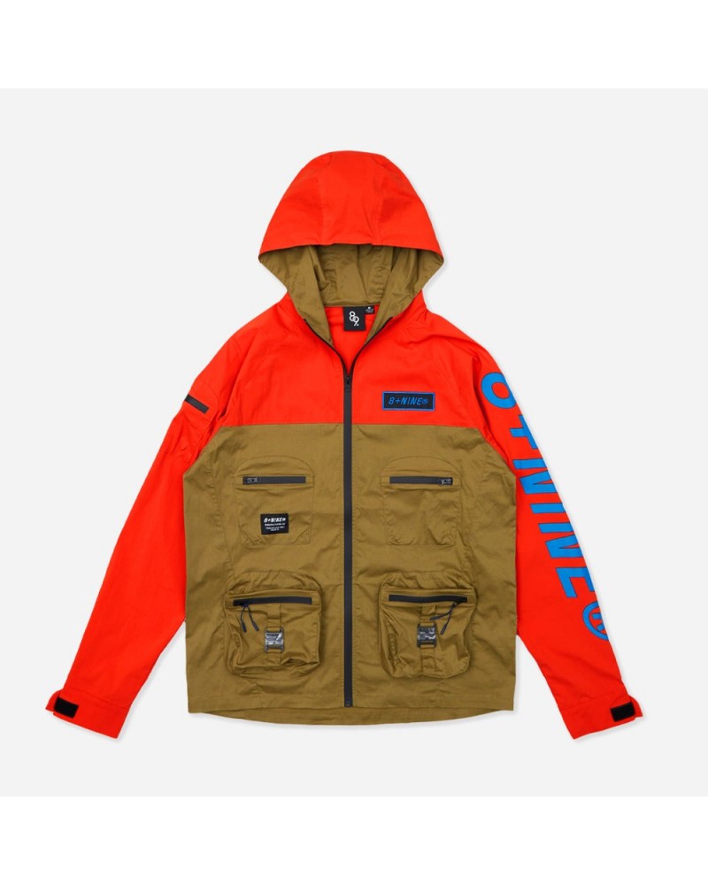 8 & 9 Clothing - Combat Nylon Jacket Gator - Orange / Brown