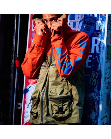 8 & 9 Clothing - Combat Nylon Jacket Gator - Orange / Brown