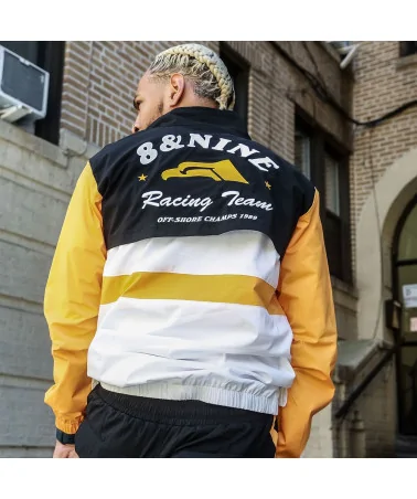 8 & 9 Clothing - Off-Shore Nylon Jacket Mustard - Yellow / White