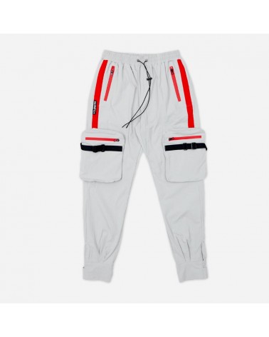 8 & 9 Clothing - Combat Nylon Pant - Grey / Red