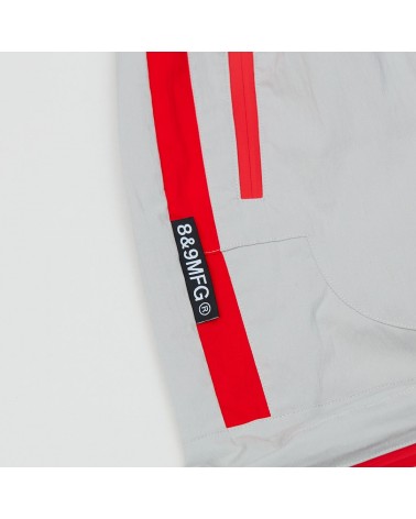 8 & 9 Clothing - Combat Nylon Pant - Grey / Red