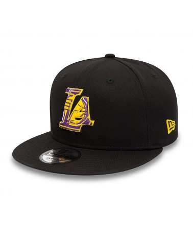 New Era - LA Lakers Team Infill Logo Black 9FIFTY Snapback Cap - Black