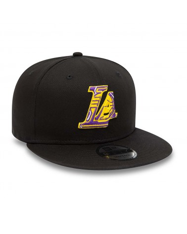 New Era - LA Lakers Team Infill Logo Black 9FIFTY Snapback Cap - Black