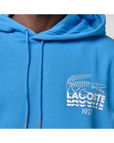Lacoste L!VE - Triple Logo Hoodie - Blue