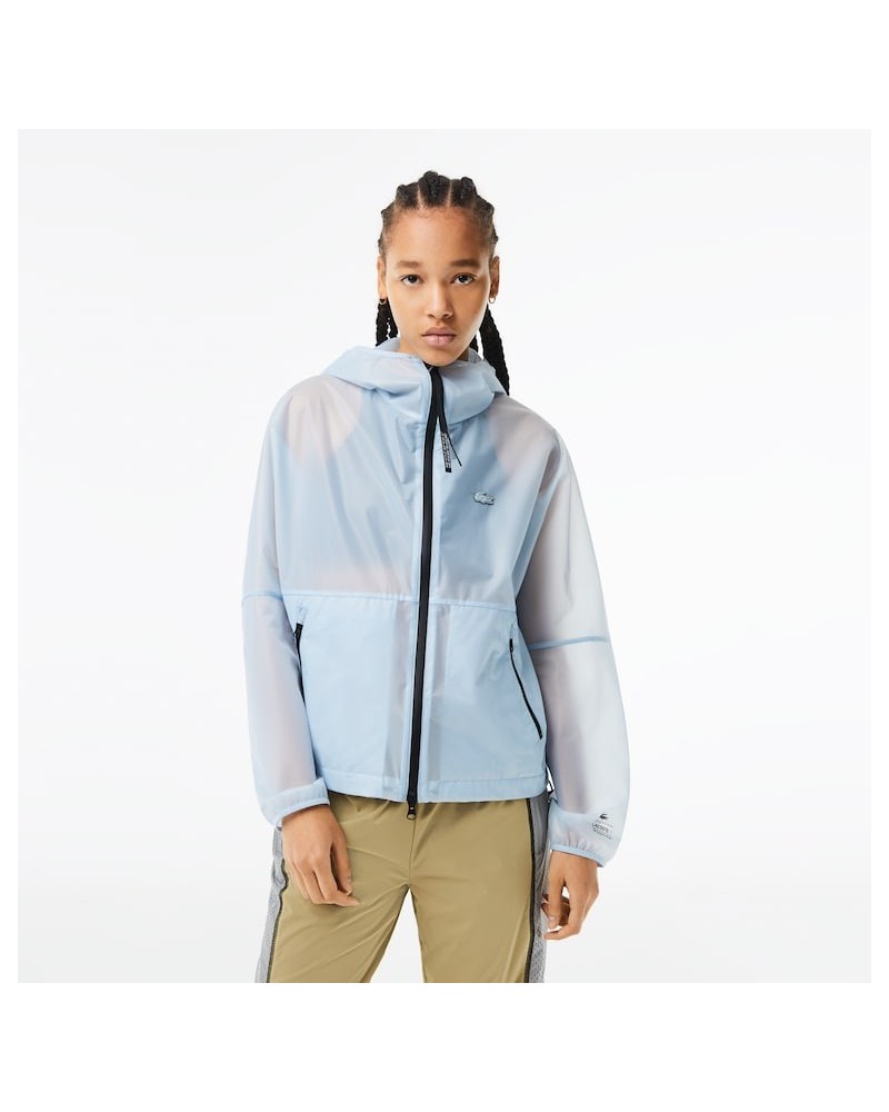 Lacoste - Women’s Lacoste Transparent Windbreaker - Blue