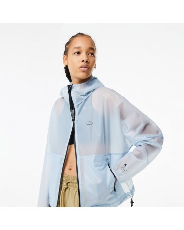 Lacoste - Women’s Lacoste Transparent Windbreaker - Blue