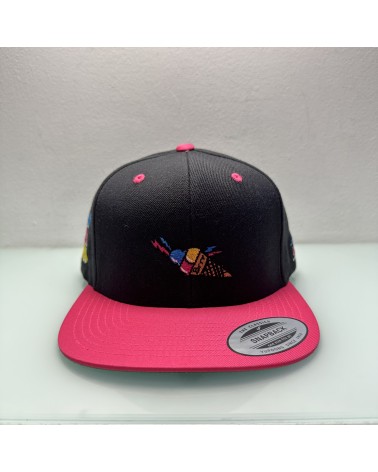 Block Limited - Ice Cream Snapback Cap - Black / Pink