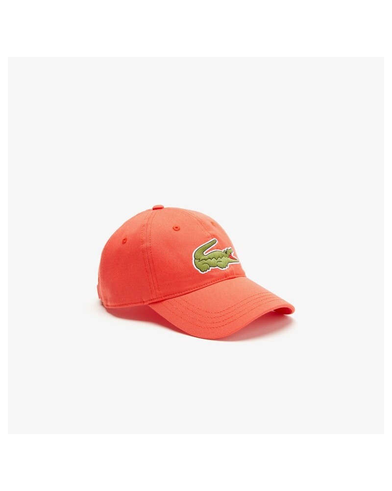 Lacoste - Unisex Lacoste Adjustable Organic Cotton Twill Cap - Orange