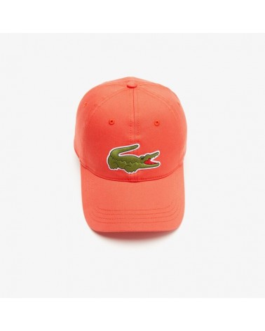 Lacoste - Unisex Lacoste Adjustable Organic Cotton Twill Cap - Orange