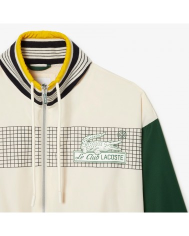 Lacoste - Men’s Lacoste Recycled Polyester Track Jacket - Green / White