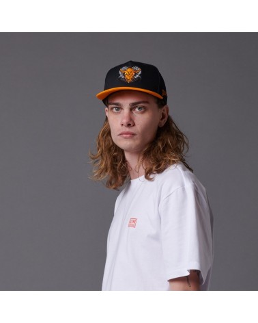 Dolly Noire - Goat Snapback - Black / Orange