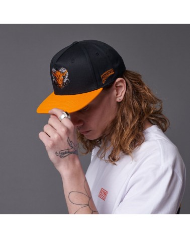 Dolly Noire - Goat Snapback - Black / Orange