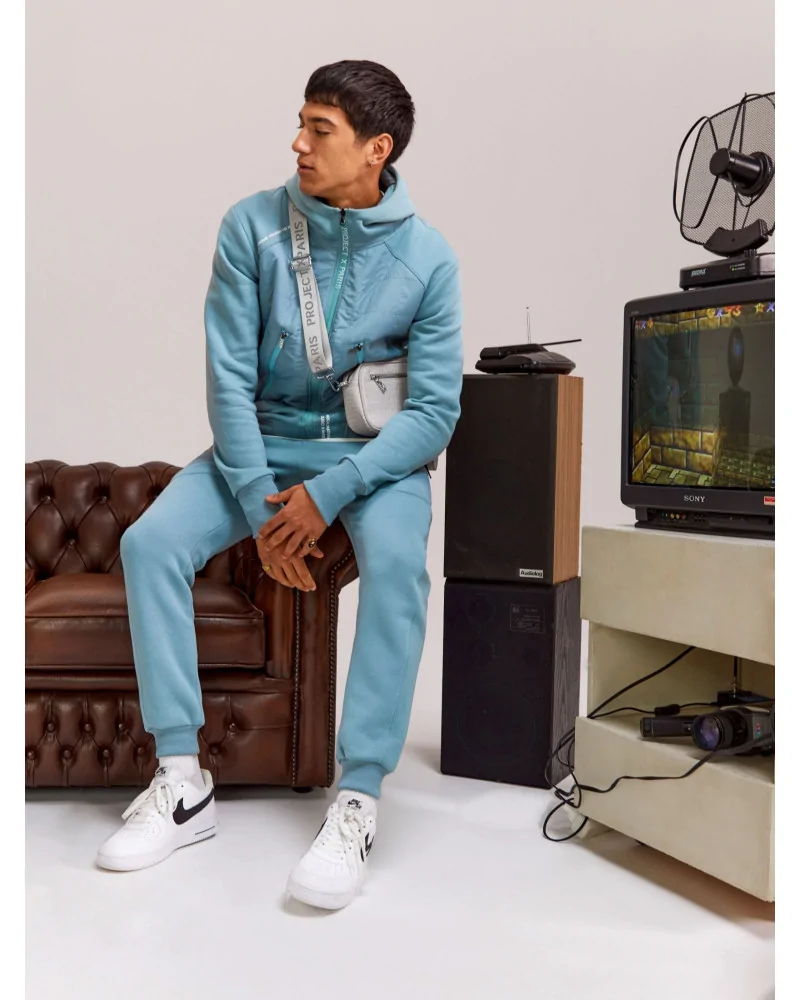 Project X Paris - Quilted Yoke Jogger - Cadet Blue | blockshops