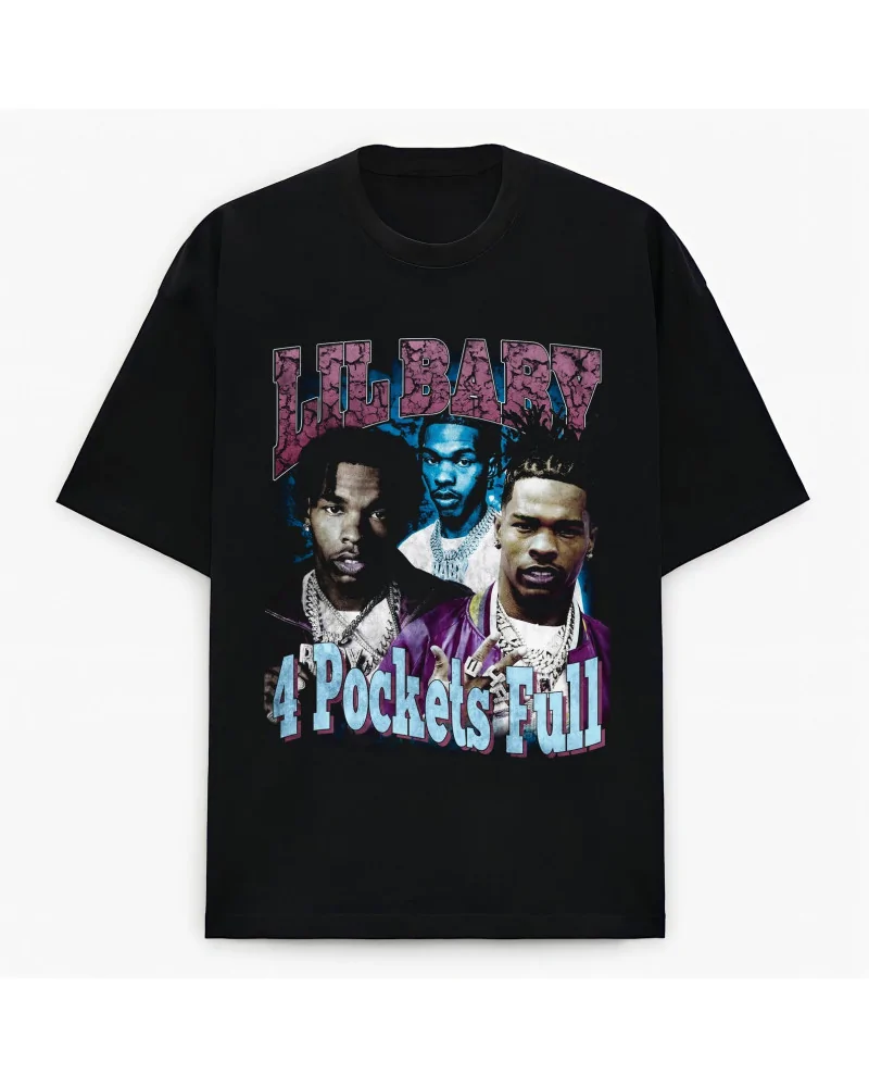 Block Custom - Lil Baby 4PF Merch Tee - Black | blockshops