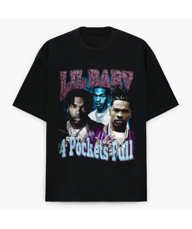 Block Custom - Lil Baby 4PF Merch Tee - Black | blockshops