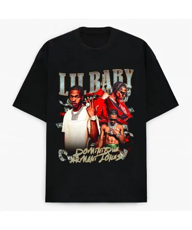 Block Custom - Lil Baby Currency Merch Tee - Black | blockshops