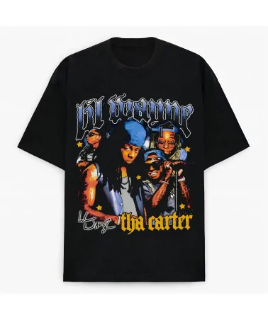 Block Custom - Lil Wayne Tha Carter Retro Tee - Black