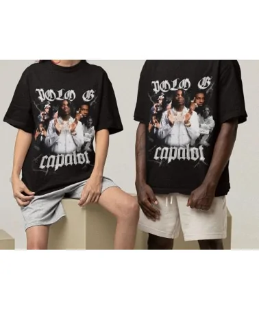 Block Custom - Polo G Capalot Retro Tee - Black | blockshops