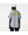 New Era - LA Lakers NBA Baseball Jersey Grey T-Shirt - Grey