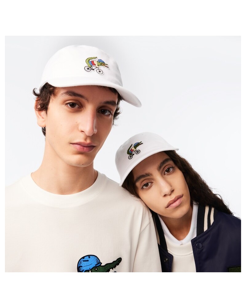 Lacoste X Netflix Sex Education Dad Curved Cap White Blockshops 