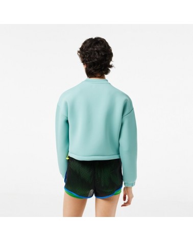 Lacoste - Women's Lacoste SPORT Loose Fit Drawstring Sweatshirt - Green