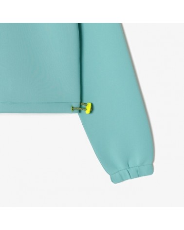 Lacoste - Women's Lacoste SPORT Loose Fit Drawstring Sweatshirt - Green