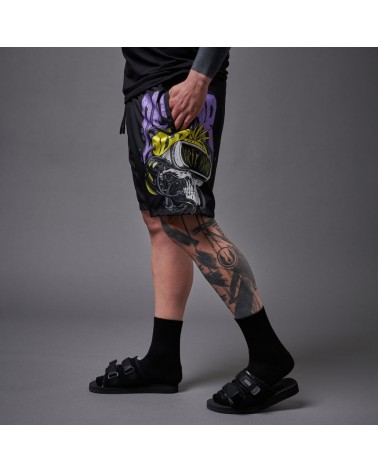 Dolly Noire - Party Hard Skull Swimshorts - Black