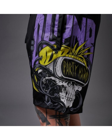 Dolly Noire - Party Hard Skull Swimshorts - Black