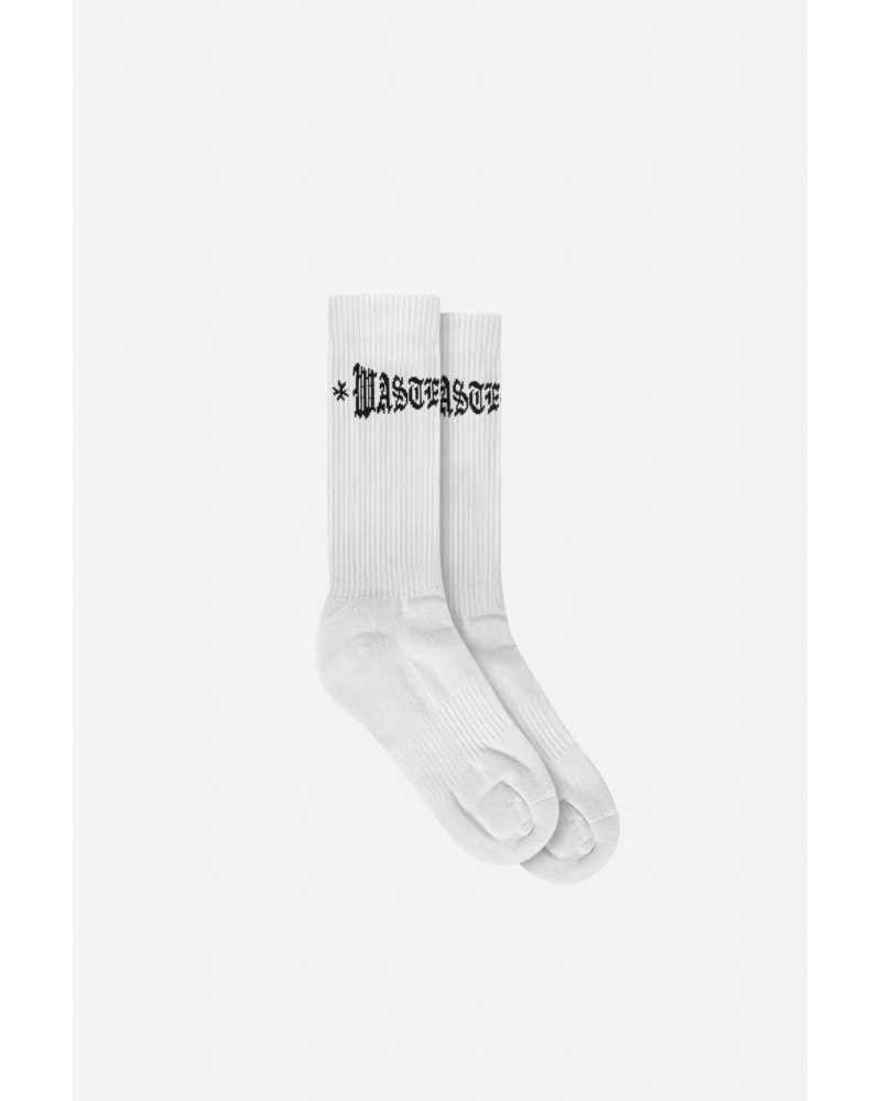 Wasted Paris - Socks London Cross - White