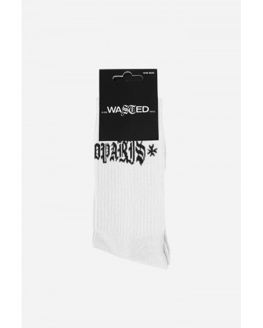 Wasted Paris - Socks London Cross - White