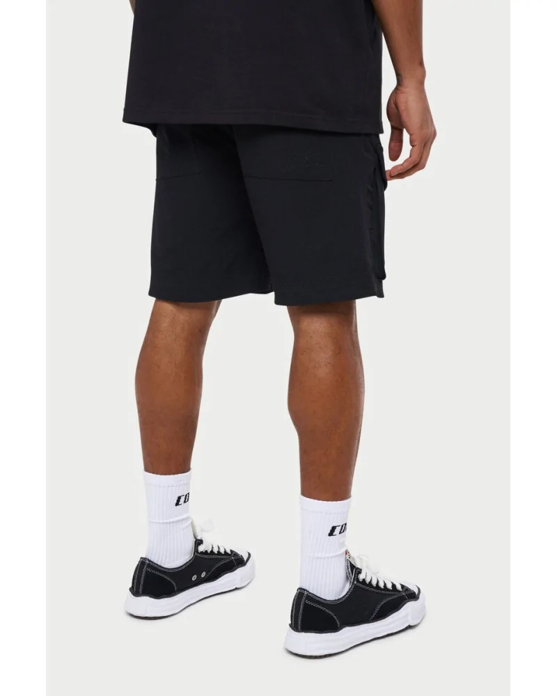 The Couture Club - Panneled Nylon Cargo Shorts - Black | blockshops