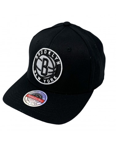 Mitchell & Ness Brooklyn Nets Embroidered Black White Snapback Baseball  Hat Cap