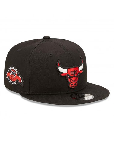 New Era - Chicago Bulls Team Side Patch 9FIFTY Snapback Cap - Black