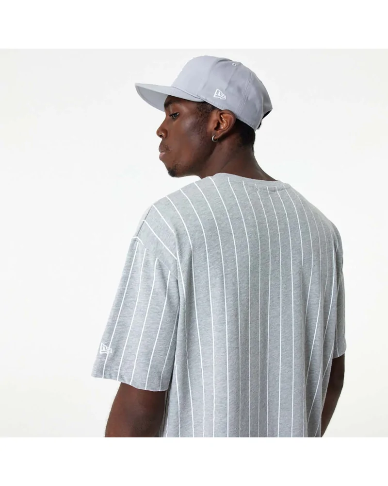 New Era - Pinstripe Tee - Grey / White | blockshops