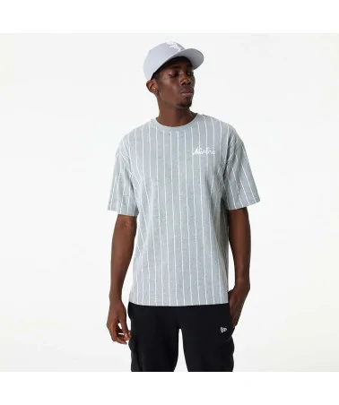 New Era - Pinstripe Tee - Grey / White