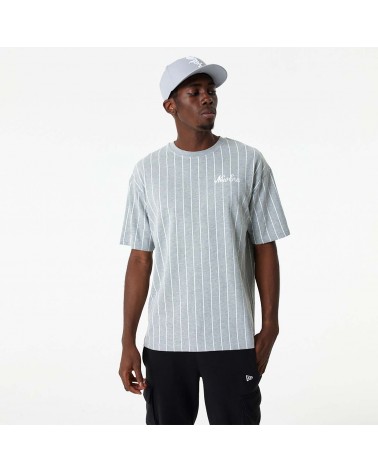 New Era - Pinstripe Tee - Grey / White