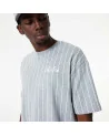 New Era - Pinstripe Tee - Grey / White