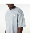 New Era - Pinstripe Tee - Grey / White | blockshops