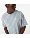 New Era - Pinstripe Tee - Grey / White