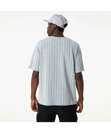 New Era - Pinstripe Tee - Grey / White