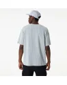 New Era - Pinstripe Tee - Grey / White | blockshops