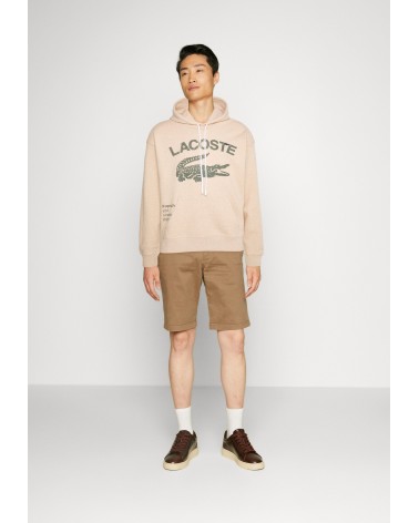 Lacoste - Cracked Logo Hoodie - Beige