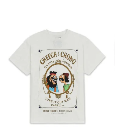 Reason x Cheech & Chong Ltd Edition - C&C Toke It Out Man Tee - White