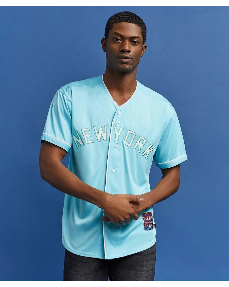 Reason x Negro League Baseball - NLBM NY BLK Yankees Button Up Base...