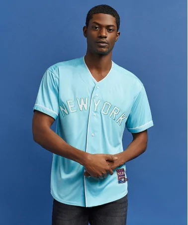 Reason x Negro League Baseball - NLBM NY BLK Yankees Button Up Base...